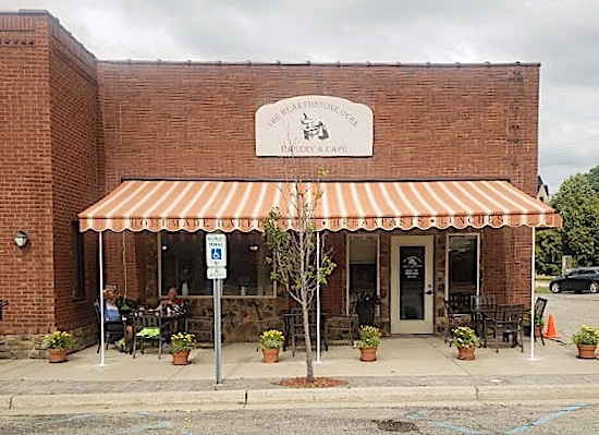 Restaurant awning in Michigan.